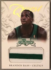 BRANDON BASS 2012/13 PANINI CRUSADE GOLD QUEST PRIME PATCH #ed 21/25! CELTICS!