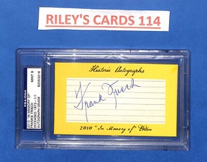 Frankie Frisch 2010 Historic Autographs 1/1 PSA/DNA AUTO MINT 9 CARDINALS HOF