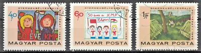 HUNGRÍA: 1968 SC#1934-36 pinturas infantiles usadas CTO AJ1004 Foto 1 de 2