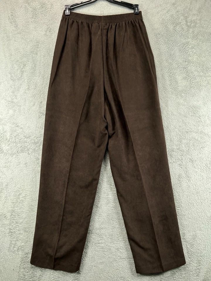 Studio Works Mujer 10 Pantalones Imitación Gamuza Marrón Tirar de Cintura Alta Damas 30" Foto 1 de 4