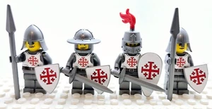Castle Templar Order of the Holy Sepulchre Knights made w/ real LEGO® Minifigure - Picture 1 of 10