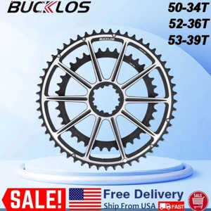 Plato de bicicleta de grava BUCKLOS 34-53T bicicleta de carretera de doble velocidad para juego de bielas SRAM - Imagen 1 de 15