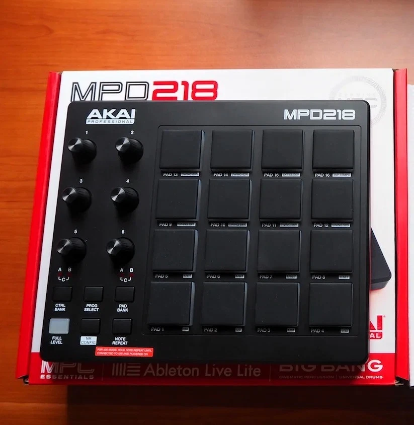🥁 AKAI MPD218 – Mint in Box | USB MIDI Pad Controller | Complete w/ Accessories - Image 1 of 4