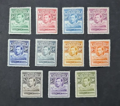Basutoland Stamps 1938 KGVI Full set of 11 SG18-28 MH/LMM (CCA23) - Image 1 of 2