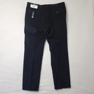 Polo Ralph Lauren Corduroy Pants Mens 38x32 Blue Flat Front LRL Pinwale New - Picture 1 of 9