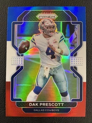 2021 Panini Prizm #242 Dak Prescott Dallas Cowboys Red White and Blue Prizm - Image 1 of 2