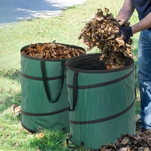 Outsunny Gartensack 2x160L wasserdicht Gartenabfallsack stabil Laubsack - Bild 1 von 10