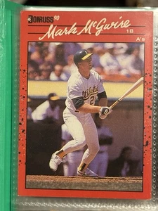 Mark McGwire 1989 Leaf Donruss 90 Oakland Athletics - Picture 1 of 3