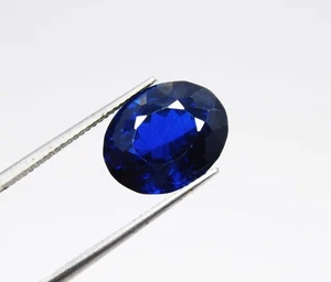 Natural Blue 11.95 Ct Oval Shape Flawless Sapphire Certified Loose Gemstone - Picture 1 of 6