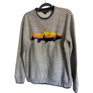 33 Degrees Men's Medium Gray Sweatshirt Pullover Fishing Fisherman Outdoors - Picture 1 of 9