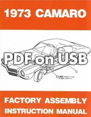 Camaro Fábrica Montaje Manuales Pdf En USB 1973 1974 1975 1976 Chevrolet Lt Rs - Imagen 1 de 4
