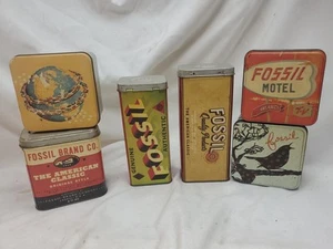  Fossil Tin Watch Boxes Lot of 6  - Picture 1 of 15
