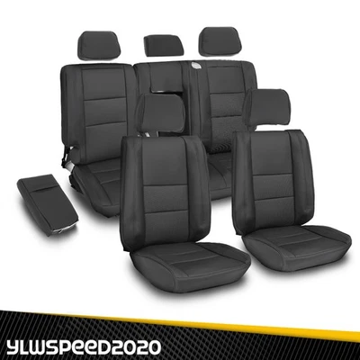 Driver Passenger Full Seat Covers Set Fits 2011-2019 Jeep Grand Cherokee 4 Door Foto 1 de 4