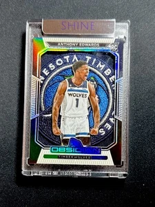 Anthony Edwards Gold Timberwolves Patch Jersey 1/1 Card Art Created By SHINE - Bild 1 von 2