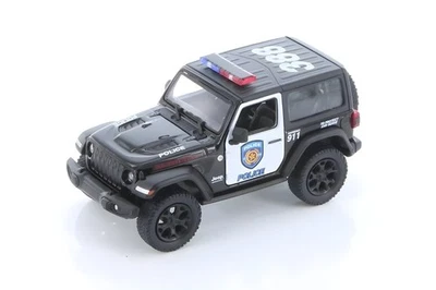 Modellino Auto Jeep Wrangler Polizia. Auto Giocattolo Scala 1:34 Porte Apribili. - Immagine 1 di 4