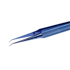 2UUL BlueT Curved Head Titanium Alloy 0.1mm Blue Tweezer for Precise Wire Jump - Picture 1 of 5