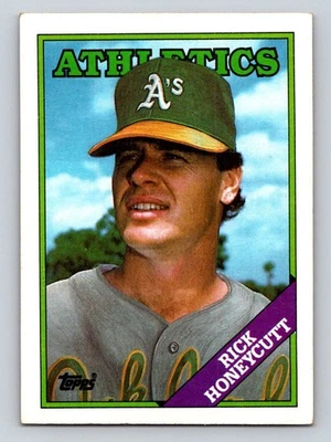 1988 Topps #641 Rick Honeycutt Oakland Athletics - Image 1 of 2