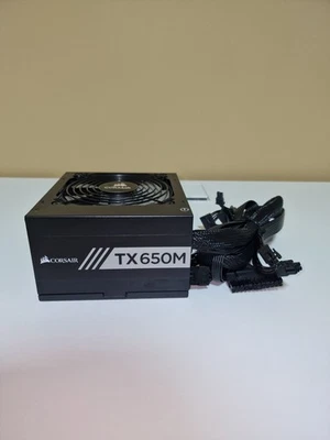 Corsair TX650M 650W PSU PC SEMI-MODULARE - Immagine 1 di 4