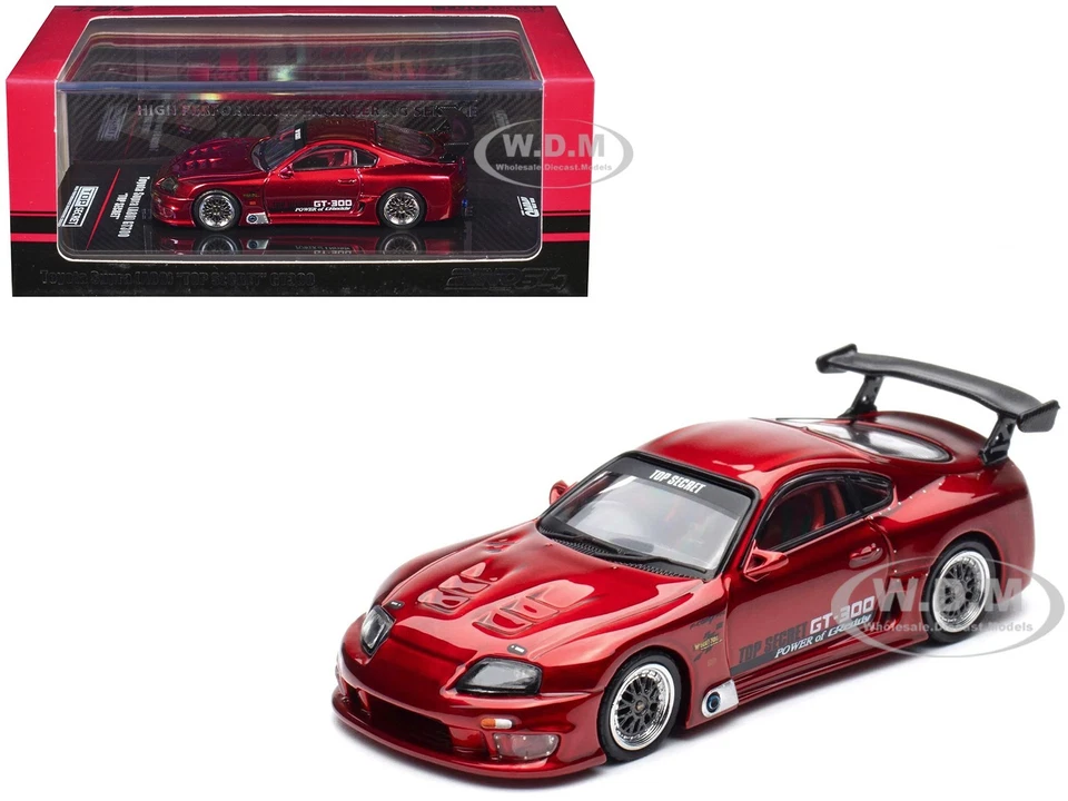 TOYOTA SUPRA (A80) TOP SECRET GT300 RHD RED 1/64 BY INNO MODELS IN64-A80TS-RED