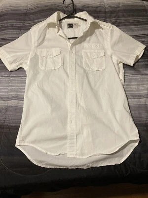 mens Howe short sleeve button down white shirt - Image 1 of 2