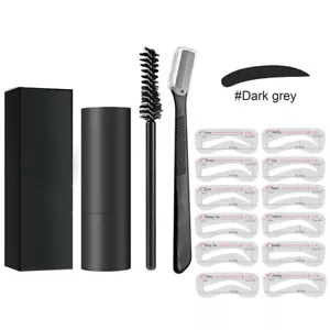 Eyebrow Shaping Kit Waterproof One Step Perfect Brow Stamp Stencils Makeup Set - Picture 1 of 3