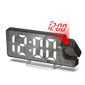 Projection Alarm Clock 180° Rotatable 7.9" Display Temp Display Snooze - Picture 1 of 9