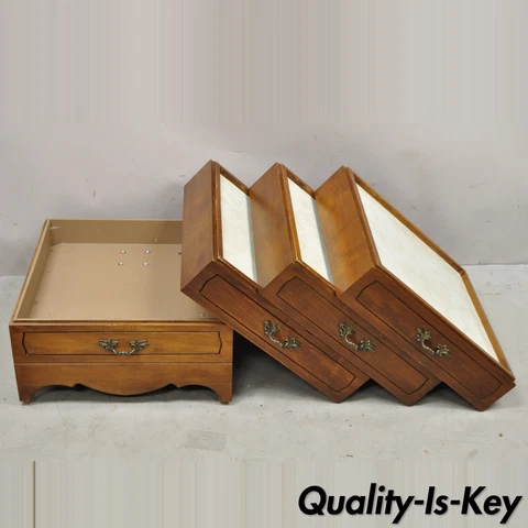 Vintage Mark Adam Co. Mid Century Modern Stacking Folding Leg Tables - Set of 3 Cover