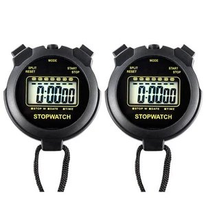 2 Pack Digital Sport Stopwatch Timer for Coaches Swimming Running Fitness - Picture 1 of 6