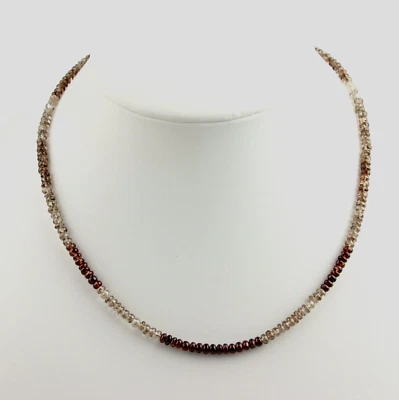 Collana Di Zircone Naturale Con Gradiente Di Colore Rondelle Regalo - Immagine 1 di 4