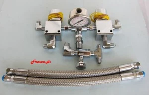 Lowrider Hydraulics two side dump Kit w/gauge, all chrome, shiny, beauty - Picture 1 of 9