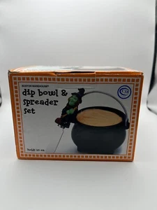 WITCH CAULDRON DIP BOWL AND SPREADER - HALLOWEEN, CHIPS AND DIP, CHIPS - Picture 1 of 6