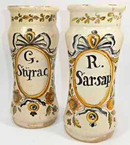 XL  Albarello Apothekengefässe Sarsap 18 Jh.  A-8 - Picture 1 of 24