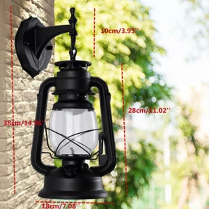 Outdoor Antique Rustic Lamp Vintage Lantern Lamp Retro Wall Sconce Light Fixture - Picture 1 of 10