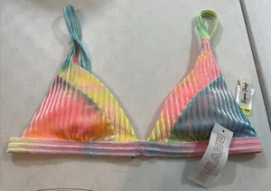 Dippin Daisys buntes Samt Bikini Schwimmen Oberteil gepolstert Damengröße Medium - Bild 1 von 7