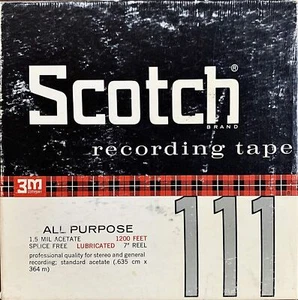 Scotch 111 Reel to Reel Recording Tape, SP, 7" Reel, 1200 ft, Used *SALE* - Picture 1 of 5