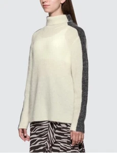 GANNI Callahan Wollmischung Rollkragen Pullover Fuzzy Sweater Irovy Größe S - Bild 1 von 13