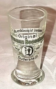 Vecchio bicchiere da liquore con pubblicità originale Artmann Boonekamp Duderstadt - Foto 1 di 5