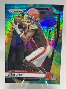 2024 NFL Prizm Jerry Jeudy Yellow Green 160/180 Cleveland Browns - Picture 1 of 3