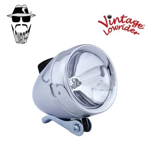 F&R ORIGINAL LOWRIDER Bicycle Bike Bullet Light Chrome Plated 3 LED Bulbs Light - Picture 1 of 1