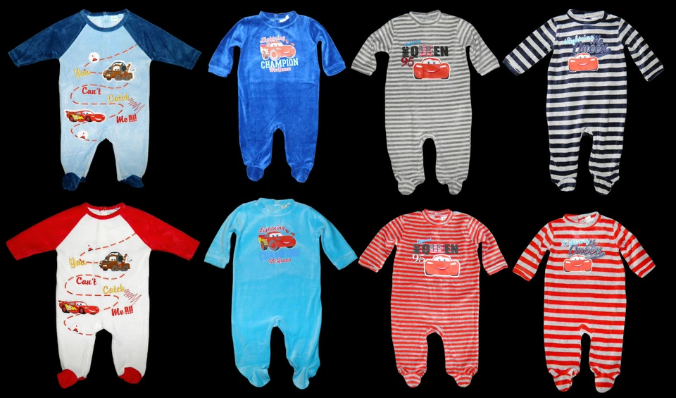 DISNEY CARS LIGHTNING MCQUEEN Schlafanzug Strampler Overall Cars McQueen Nicki Nikki 62 68 74 80 86 92 NEU