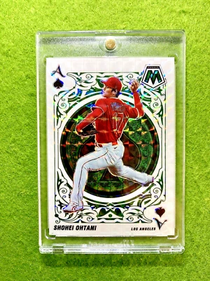 Shohei Ohtani ACES GREEN MOSAIC PRIZM CARD SSP 2022 Mosaic SHOHEI OHTANI Aces SP - Image 1 of 4