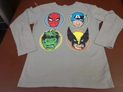 Marvel Comics Long Sleeves Heroes Spiderman Hulk  T Shirt  XL (14)  J3 - Image 1 of 4