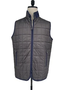 Hinton & Hinton Outfitters Gray/Navy Men’s Quilted Vest Size Large - Picture 1 of 9