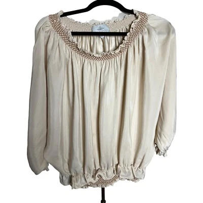 Madison XS Hombros Extraíbles Bordados Volantes Seda Oficina Viaje Informal Foto 1 de 4