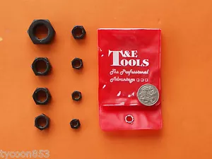 DIE NUTS 8Pc SET UNF 1/4" 5/16" 3/8" 7/16" 1/2" 9/16" 5/8" 3/4" T&E TOOLS - Foto 1 di 1