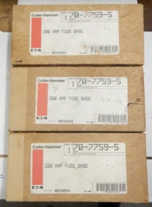 (3) Cutler-Hammer / Eaton 70-7759-5 200 Amp Fuse 1 pole Base NEW - Picture 1 of 4