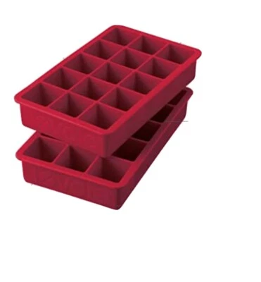 Tovolo Perfect Cube Cayenne Ice Tray, Set of 2 - Image 1 of 4