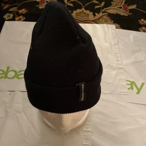 MENS DC SHOES BLACK BEANIE HAT CAP ONE SIZE - Picture 1 of 3