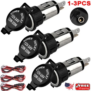 12V 10A 120W Car Boat Tractor Cigarette Lighter Power Plug Socket Outlet Plug - Picture 1 of 12