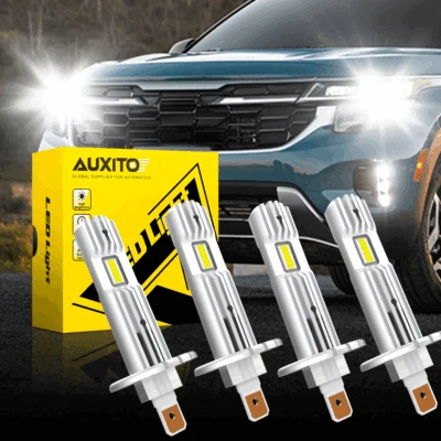 4x H1 200W Super Brillante LED Faro Antiniebla Conducción DRL Bombillas Kit 6500K Blanco Foto 1 de 4